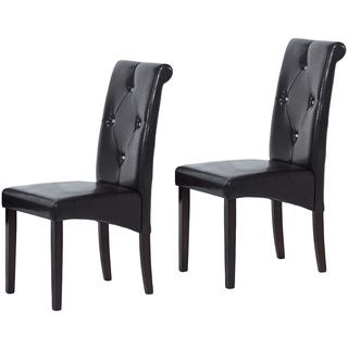 Warehouse Of Tiffany Brown Bi cast Leather Dining Chairs (set Of 8)