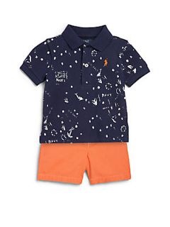Ralph Lauren Infants Two Piece Polo Shirt & Chino Shorts Set   Newport Navy