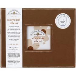 Doodlebug Bon Fabric Storybook Album (8 X 11) (BrownTheme Bon BonMaterials FabricPackage includes one (1) scrapbook album12 page protectorsEleven (11) 8 inch x 8 inch pockets and one photo recipe card protector with three pockets of various sizesPage di