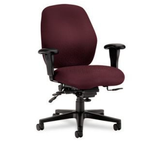 HON Mid Back Task Chair with Arms HON7828NT10T Fabric Wine