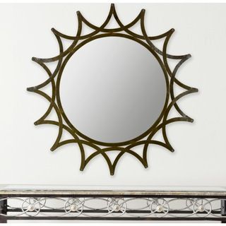 Safavieh New Mayan Star Warm Amber Mirror (Warm AmberMaterials Iron, mirror and MDFMirror materials Glass with silver backingDimensions 36 inches high x 36 inches wide )
