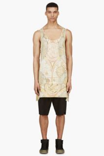 Ktz Yellow Vintage Map Print Apron Tank Top