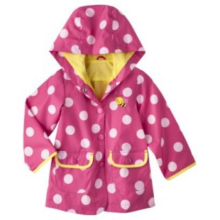 Just One You by Carters Infant Toddler Girls Polka Dot Raincoat   Pink 2T