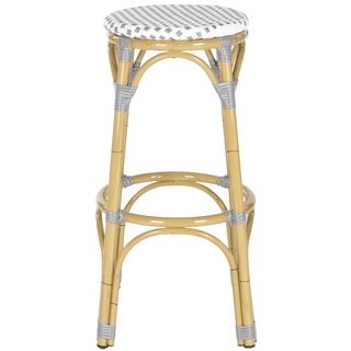 Kipnuk Grey/ White Indoor Outdoor Stool (Grey/ whiteIncludes One (1) stoolMaterials PE wicker and aluminum30 inchesDimensions 30 inches high x 20.5 inches wide x 20.5 inches deepWeight capacity 250 poundsThis product will ship to you in 1 box.Furnitur