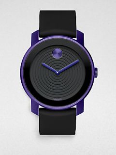 Movado Bold Circle Textured Watch   Black Purple