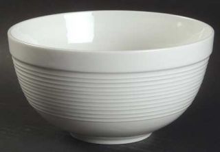 Gibson Designs Wall Street  Coupe Soup Bowl, Fine China Dinnerware   White, Embo