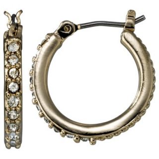 Lonna & Lilly Small Crystal Hoop   Gold