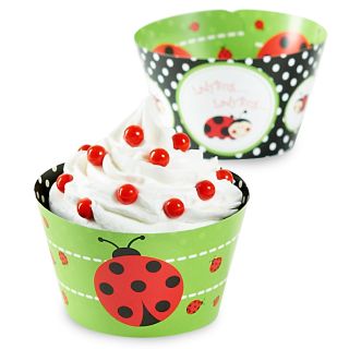 LadyBugs Reversible Cupcake Wrappers