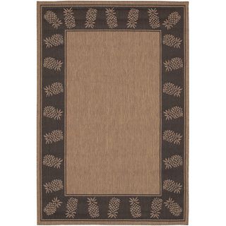 Recife Tropics Cocoa Black Rug (510 X 92) (CocoaSecondary colors BlackTip We recommend the use of a non skid pad to keep the rug in place on smooth surfaces.All rug sizes are approximate. Due to the difference of monitor colors, some rug colors may vary