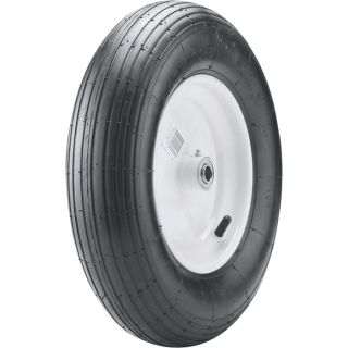 Marathon Tires Wheelbarrow Assembly, 3/4 Inch Bore   15.5 x 4.80/4.00 8 Inch