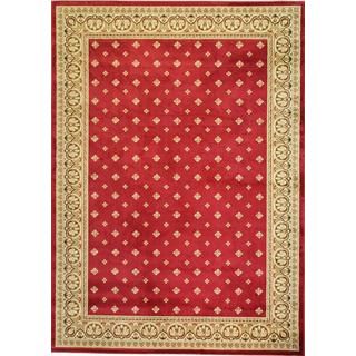 Dallas Formal Red Area Rug (53 X 73) (RedSecondary colors Beige, olive, brown, black, ivoryPattern BorderTip We recommend the use of a non skid pad to keep the rug in place on smooth surfaces.All rug sizes are approximate. Due to the difference of moni