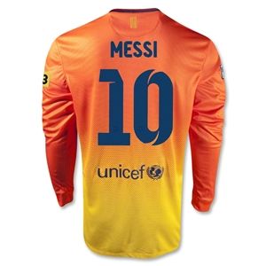 Nike Barcelona 12/13 MESSI LS Away Soccer Jersey