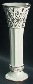 Lenox China Florentine & Pearl 11 Vase, Fine China Dinnerware   Giftware,Raised