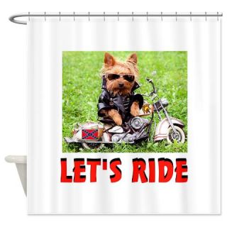  YORKIE BIKER Shower Curtain  Use code FREECART at Checkout