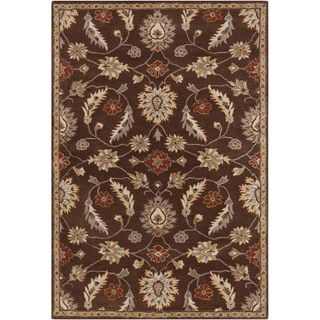 Hand tufted Ejnar Brown Oriental Wool Rug (5 X 8)