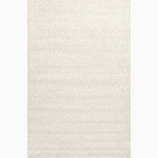 Handmade Ivory/ White Wool Te X Tured Rug (36 X 56)