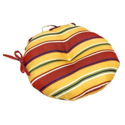 Mayan Stripe 15 inch Round Outdoor Bistro Chair Cushion (set Of 2) (Mayan stripe Materials 100 percent polyesterFill Poly Fill material uses 100 percent recycled, post Consumer plastic bottlesClosure Sewn on all sides Weather resistantUV protection Car