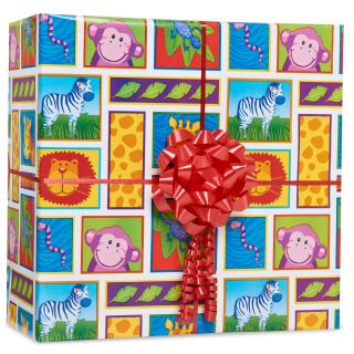 Jungle Animals Gift Wrap Kit