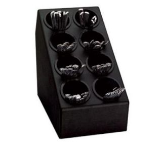 Dispense Rite Silverware Organizer, 8 Compartment/Inserts, Black Polystyrene