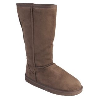 Womens Journee Collection Ladies 12 Inch Faux Suede Boot   Brown (10)