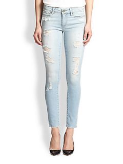 Paige Verdugo Cropped Distressed Skinny Jeans   Naomi Destructed