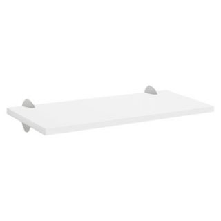 Wall Shelf White Sumo Shelf With Silver Ara Supports   32W x 12D