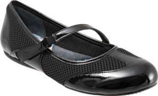 Womens SoftWalk Nadia   Black Patent Leather/Mesh Fabric Casual Shoes