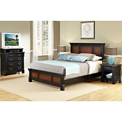 Aspen Collection King size Bed, Media Chest And Night Stand Set