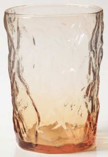 Seneca Driftwood Amber 10 Oz Flat Tumbler   Stem #1980, Amber, Crinkle Design
