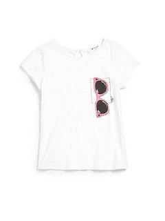 MILLY MINIS Toddlers & Little Girls Sunglasses Tee   White