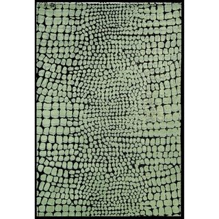 Martha Stewart ia Canopy/ Green Silk Blend Rug (96 X 136)
