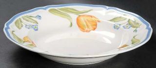 Villeroy & Boch Flower Dream Tulip Large Rim Soup Bowl, Fine China Dinnerware  