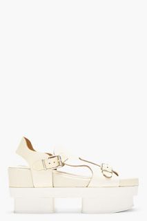 Acne Studios Butter Yellow Aimi Platform Sandals