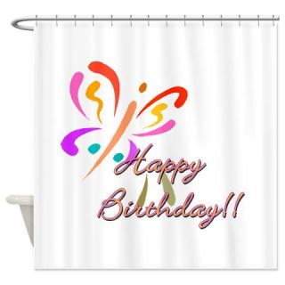  happy Birthday Shower Curtain  Use code FREECART at Checkout