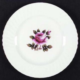 Northumbria Carleton Rose Dinner Plate, Fine China Dinnerware   Pink Rose In Cen