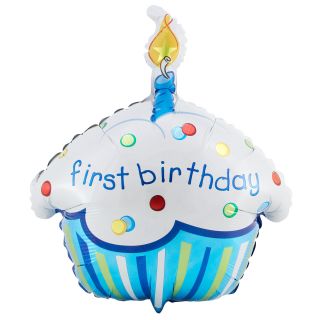 Boys Lil Cupcake 1st Birthday Foil Balloon