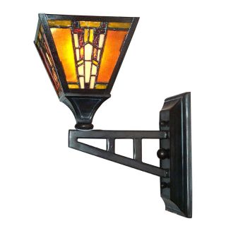 Dale Tiffany Amber Monarch Wall Sconce   5.5W in. Mica Bronze   TW100853