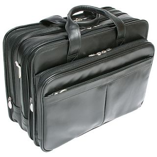 Walton Leather 17 Expandable Laptop Case Black   McKlein USA Non Wh