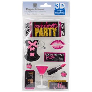 Paper House 3 d Sticker   Bachelorette Party