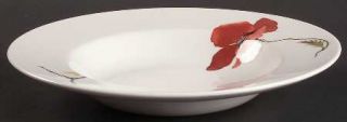 Wedgwood Painted Garden Floral Rim Soup Bowl, Fine China Dinnerware   Purple,Red