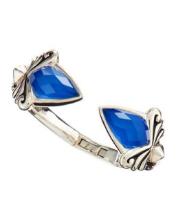 Baroque Blue Agate Spike Bracelet