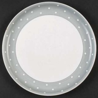 Denby Langley Twilight (Dots) Salad Plate, Fine China Dinnerware   Gray Band W/