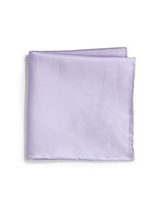  Collection Silk Solid Pocket Square   Lavender