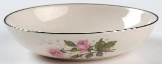 Fleetwood Fle2 Coupe Cereal Bowl, Fine China Dinnerware   Pink Roses,Green Lvs O