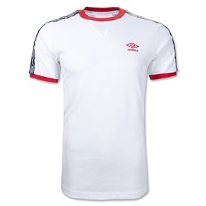 Umbro Ringer SOCCER T Shirt (White)