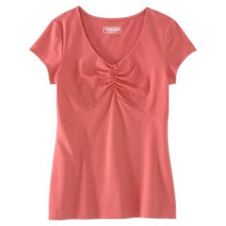 Womens Refined V Neck Tee   New Coral   L