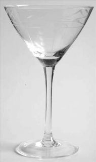 Signature Sorrento Martini Glass   Clear,Dots,Vine Ring