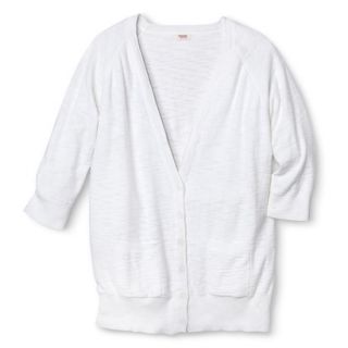 Mossimo Supply Co. Juniors Plus Size 3/4 Sleeve Boyfriend Sweater   White 2X