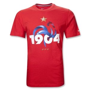 Nike France 1904 Core Soccer T Shirt (Red)