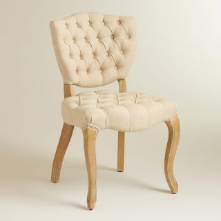 Linen Emma Tufted Chairs, Set of 2   World Market